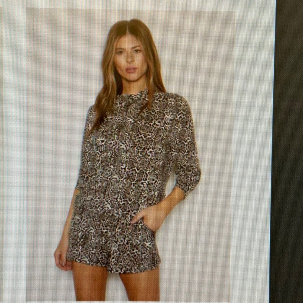 Brand New! Tart Intimates Mila Hoodie Short Set in Leopard